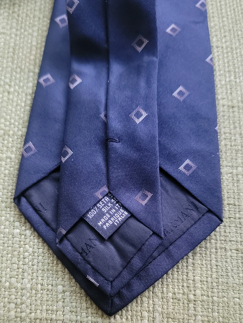 Armani Collezioni Navy Diamond Motif Men's Tie